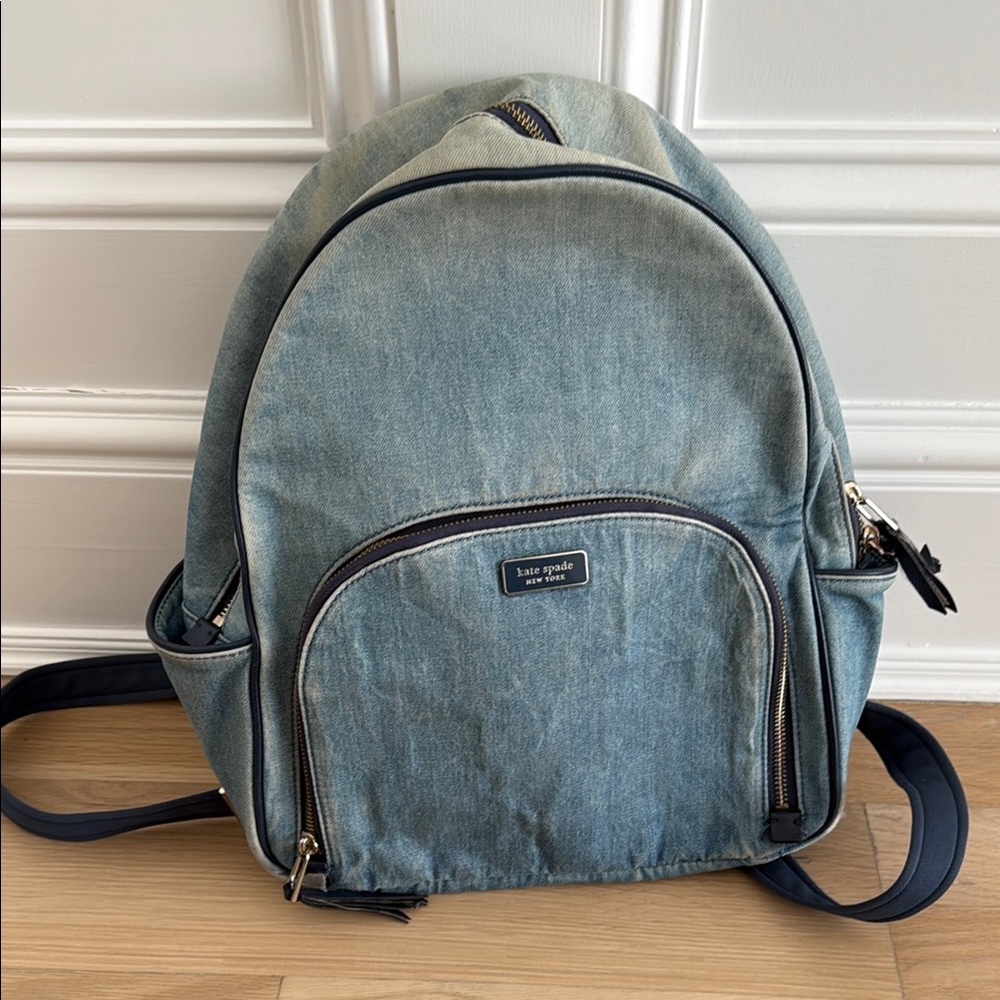 Kate Spade Blue Denim Backpack